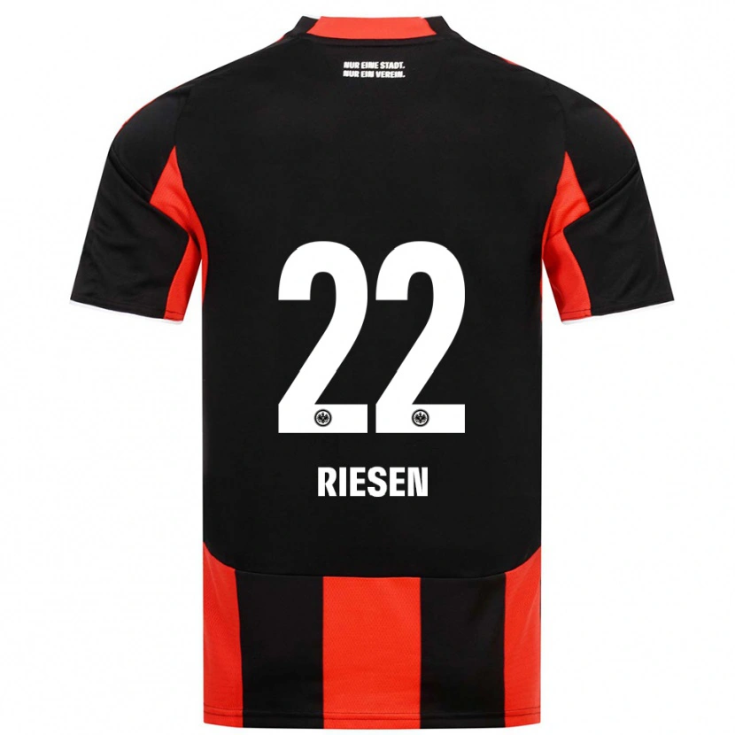 Danxen Enfant Maillot Nadine Riesen #22 Noir Rouge Tenues Domicile 2025/26 T-Shirt