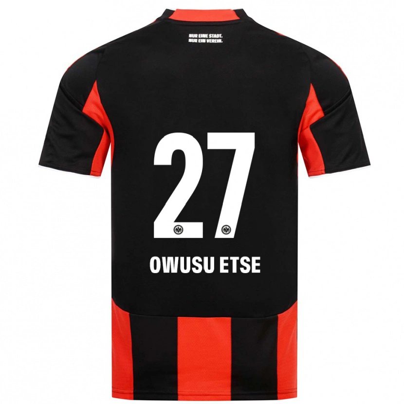 Danxen Enfant Maillot Collin Owusu Etse #27 Noir Rouge Tenues Domicile 2025/26 T-Shirt