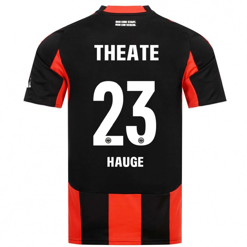 Danxen Enfant Maillot Jens Petter Hauge #23 Noir Rouge Tenues Domicile 2025/26 T-Shirt