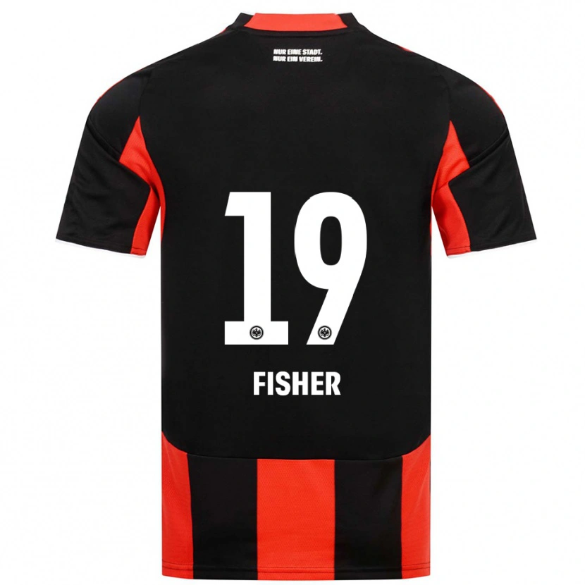 Danxen Enfant Maillot Ben-Luca Fisher #19 Noir Rouge Tenues Domicile 2025/26 T-Shirt
