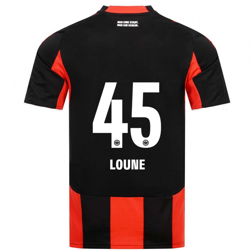 Danxen Enfant Maillot Mehdi Loune #45 Noir Rouge Tenues Domicile 2025/26 T-Shirt