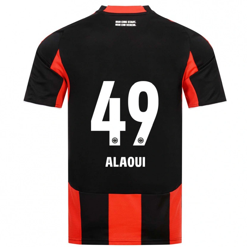 Danxen Enfant Maillot Anas Alaoui #49 Noir Rouge Tenues Domicile 2025/26 T-Shirt