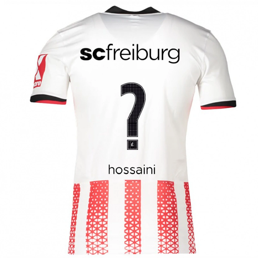 Danxen Enfant Maillot Ghasem Hossaini #0 Blanc Rouge Tenues Domicile 2025/26 T-Shirt