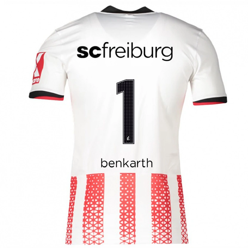 Danxen Enfant Maillot Laura Benkarth #1 Blanc Rouge Tenues Domicile 2025/26 T-Shirt
