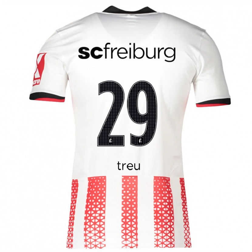 Danxen Enfant Maillot Philipp Treu #29 Blanc Rouge Tenues Domicile 2025/26 T-Shirt