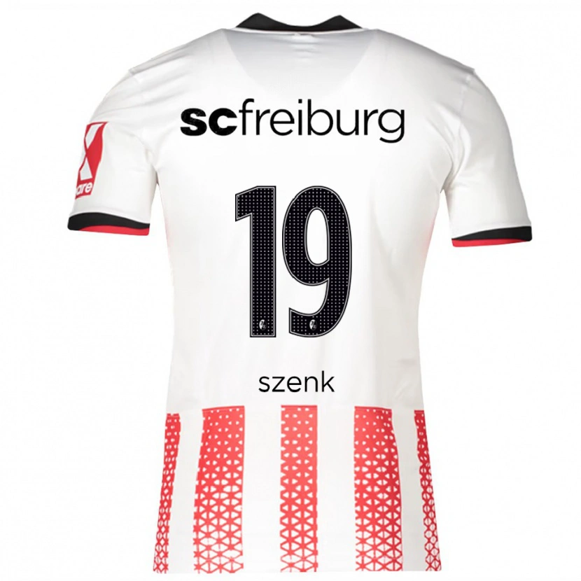 Danxen Enfant Maillot Nia Szenk #19 Blanc Rouge Tenues Domicile 2025/26 T-Shirt