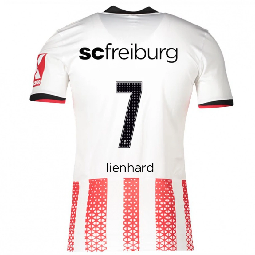 Danxen Enfant Maillot Patrick Lienhard #7 Blanc Rouge Tenues Domicile 2025/26 T-Shirt
