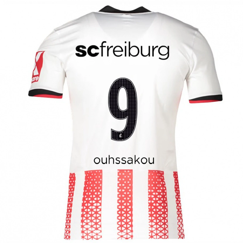 Danxen Enfant Maillot Essad Ouhssakou #9 Blanc Rouge Tenues Domicile 2025/26 T-Shirt