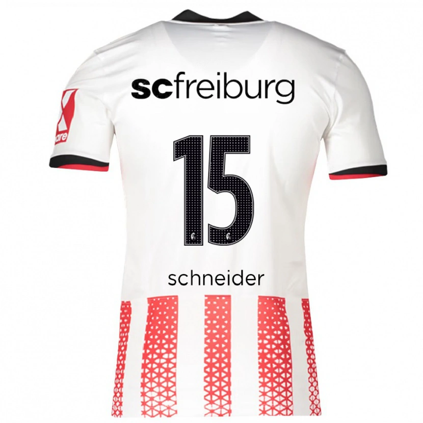 Danxen Enfant Maillot Maj Schneider #15 Blanc Rouge Tenues Domicile 2025/26 T-Shirt