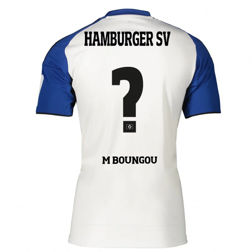 Danxen Enfant Maillot Edmond Loubongo-M'boungou #0 Blanc Bleu Tenues Domicile 2025/26 T-Shirt