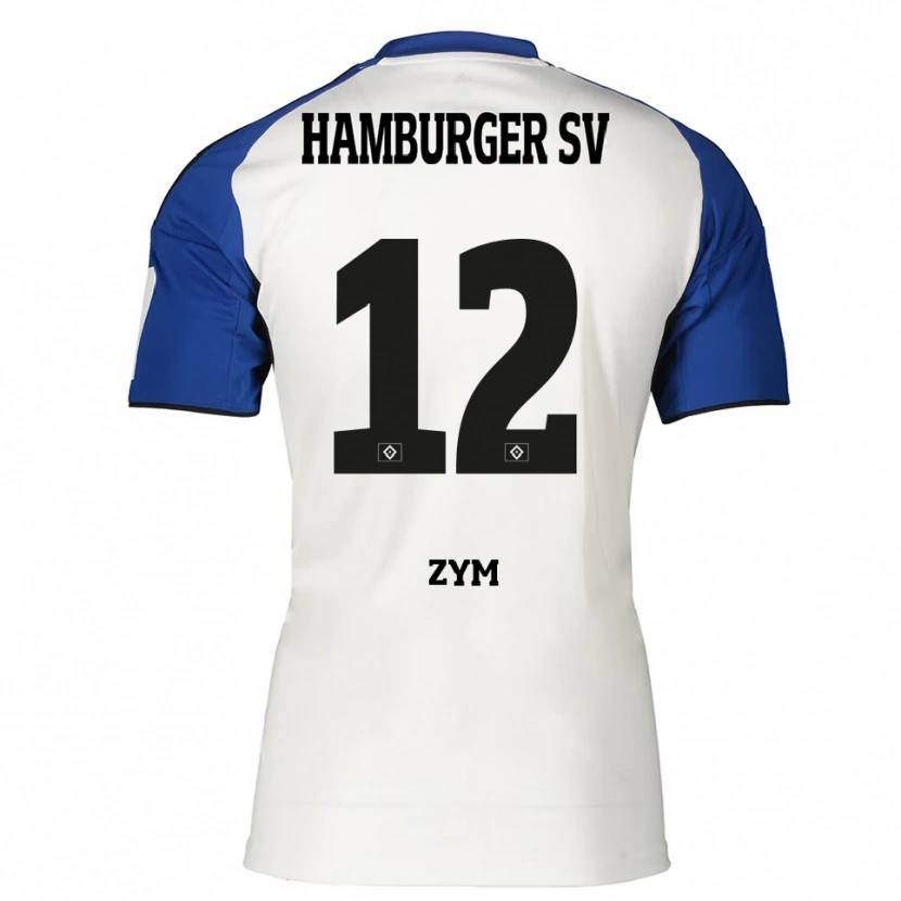 Danxen Enfant Maillot Marcel Zym #12 Blanc Bleu Tenues Domicile 2025/26 T-Shirt