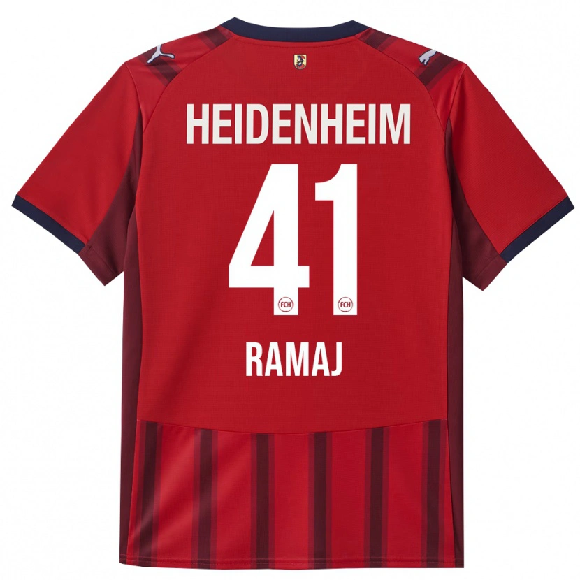 Danxen Enfant Maillot Diant Ramaj #41 Rouge Marine Tenues Domicile 2025/26 T-Shirt