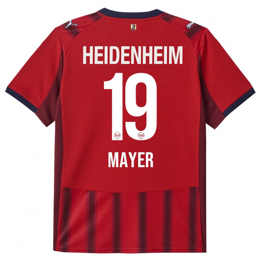 Danxen Enfant Maillot Luca Mayer #19 Rouge Marine Tenues Domicile 2025/26 T-Shirt