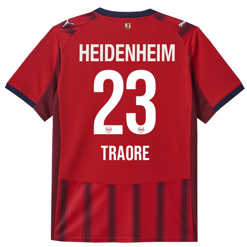 Danxen Enfant Maillot Omar Traoré #23 Rouge Marine Tenues Domicile 2025/26 T-Shirt