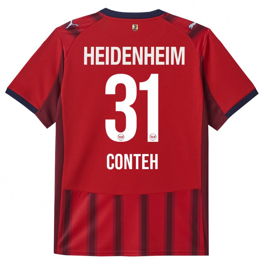 Danxen Enfant Maillot Sirlord Conteh #31 Rouge Marine Tenues Domicile 2025/26 T-Shirt
