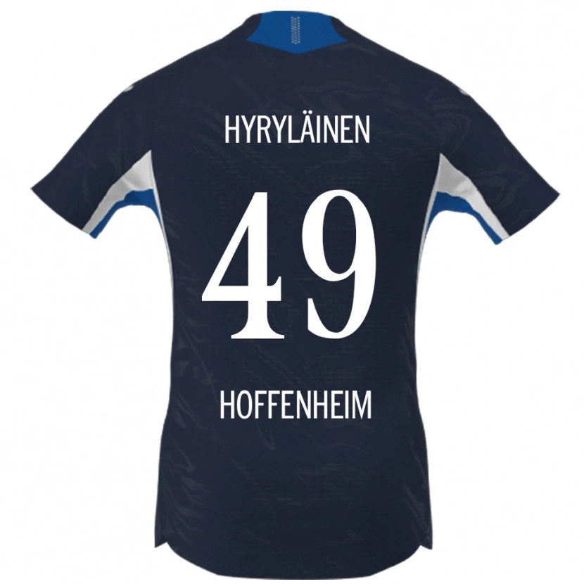 Danxen Enfant Maillot Luka Hyryläinen #49 Marine Blanc Tenues Domicile 2025/26 T-Shirt