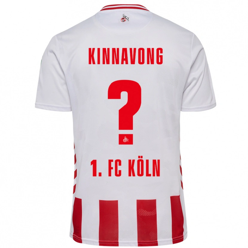 Danxen Enfant Maillot Jordan Kinnavong #0 Blanc Rouge Tenues Domicile 2025/26 T-Shirt