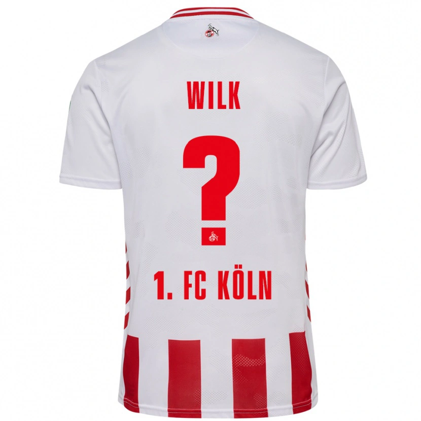 Danxen Enfant Maillot Emil Wilk #0 Blanc Rouge Tenues Domicile 2025/26 T-Shirt