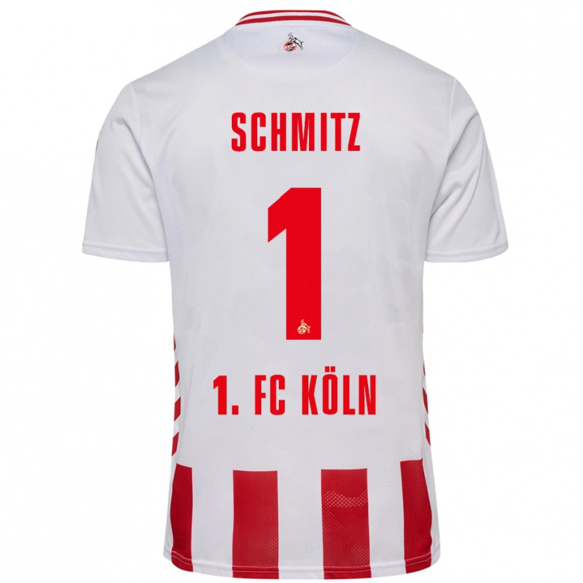 Danxen Enfant Maillot Lisa Schmitz #1 Blanc Rouge Tenues Domicile 2025/26 T-Shirt