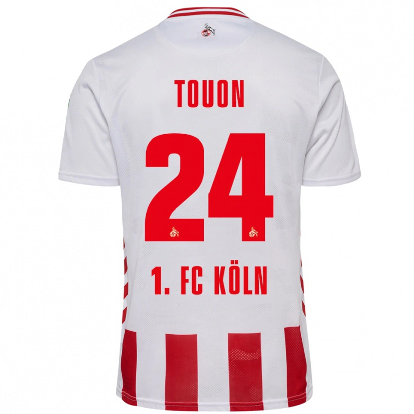 Danxen Enfant Maillot Ella Touon #24 Blanc Rouge Tenues Domicile 2025/26 T-Shirt