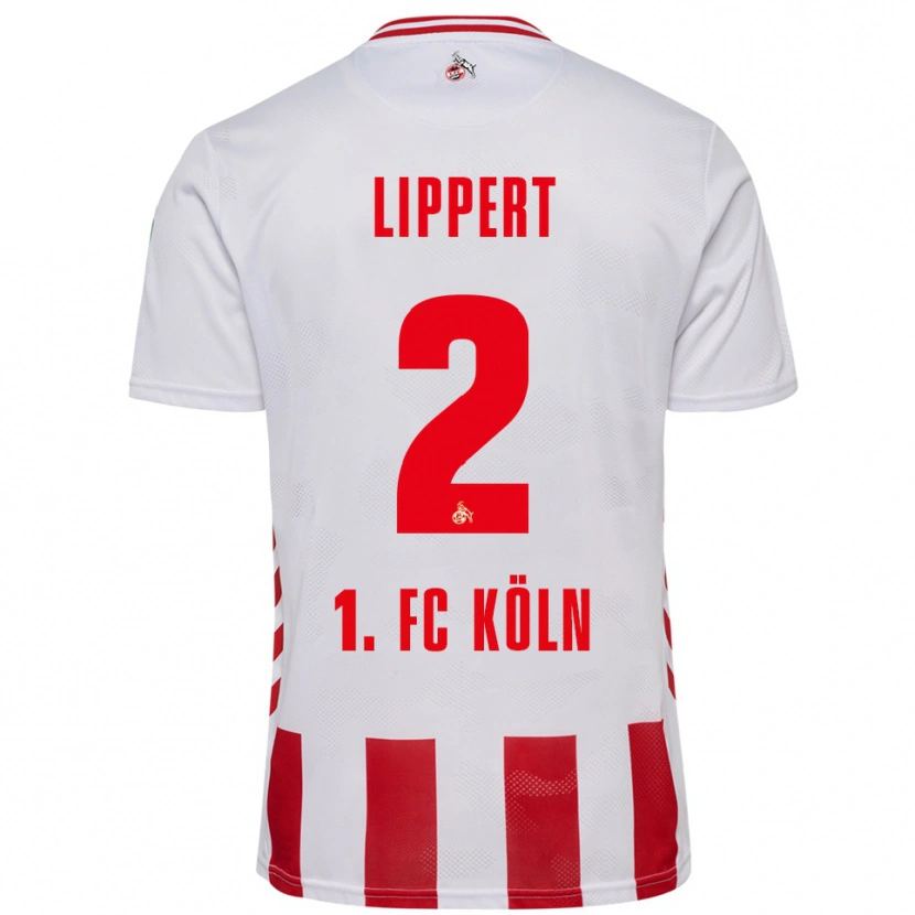 Danxen Enfant Maillot Max Lippert #2 Blanc Rouge Tenues Domicile 2025/26 T-Shirt