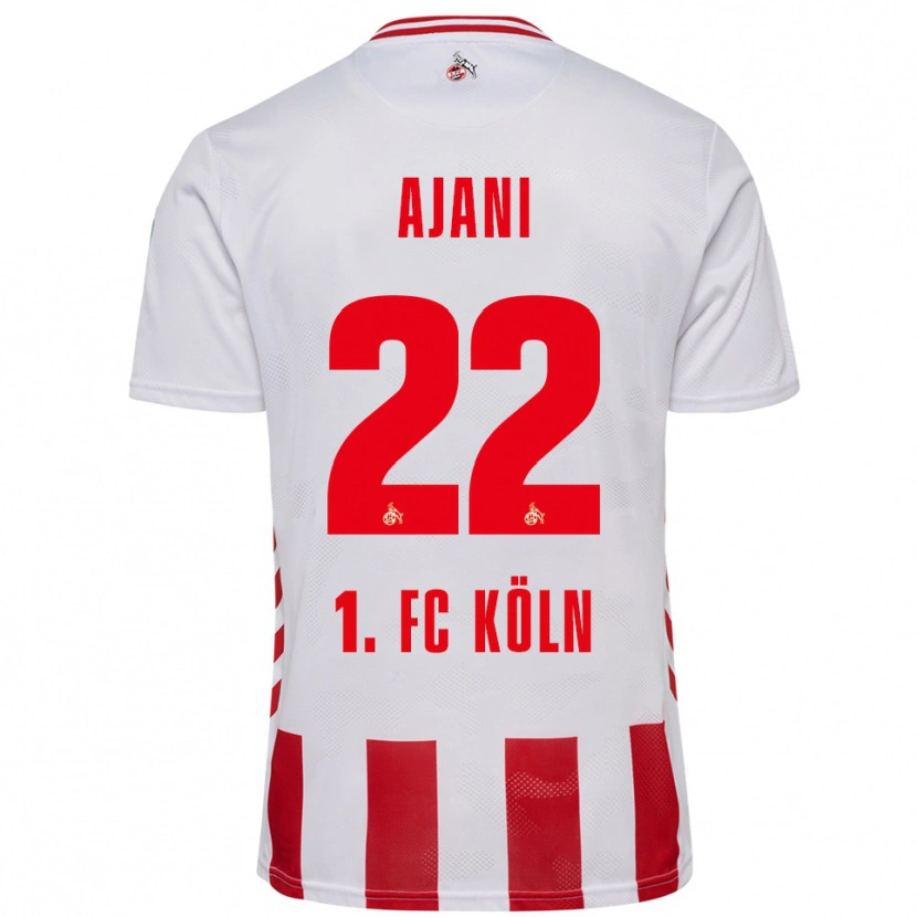 Danxen Enfant Maillot Marvin Ajani #22 Blanc Rouge Tenues Domicile 2025/26 T-Shirt