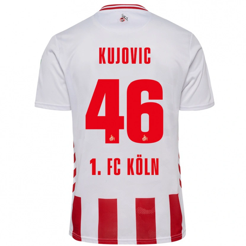 Danxen Enfant Maillot Emin Kujovic #46 Blanc Rouge Tenues Domicile 2025/26 T-Shirt