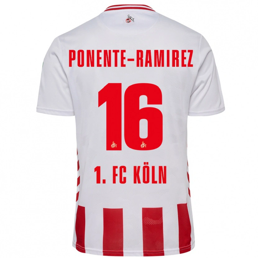 Danxen Enfant Maillot Jason Ponente-Ramirez #16 Blanc Rouge Tenues Domicile 2025/26 T-Shirt