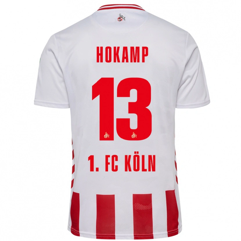 Danxen Enfant Maillot Merle Hokamp #13 Blanc Rouge Tenues Domicile 2025/26 T-Shirt