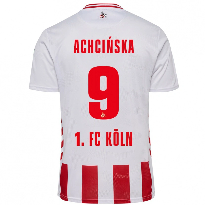 Danxen Enfant Maillot Adriana Achcińska #9 Blanc Rouge Tenues Domicile 2025/26 T-Shirt