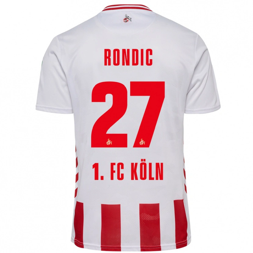 Danxen Enfant Maillot Imad Rondic #27 Blanc Rouge Tenues Domicile 2025/26 T-Shirt