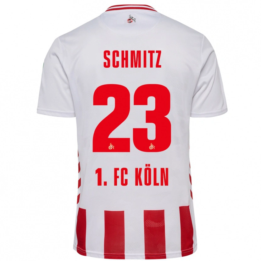 Danxen Enfant Maillot Timo Schmitz #23 Blanc Rouge Tenues Domicile 2025/26 T-Shirt