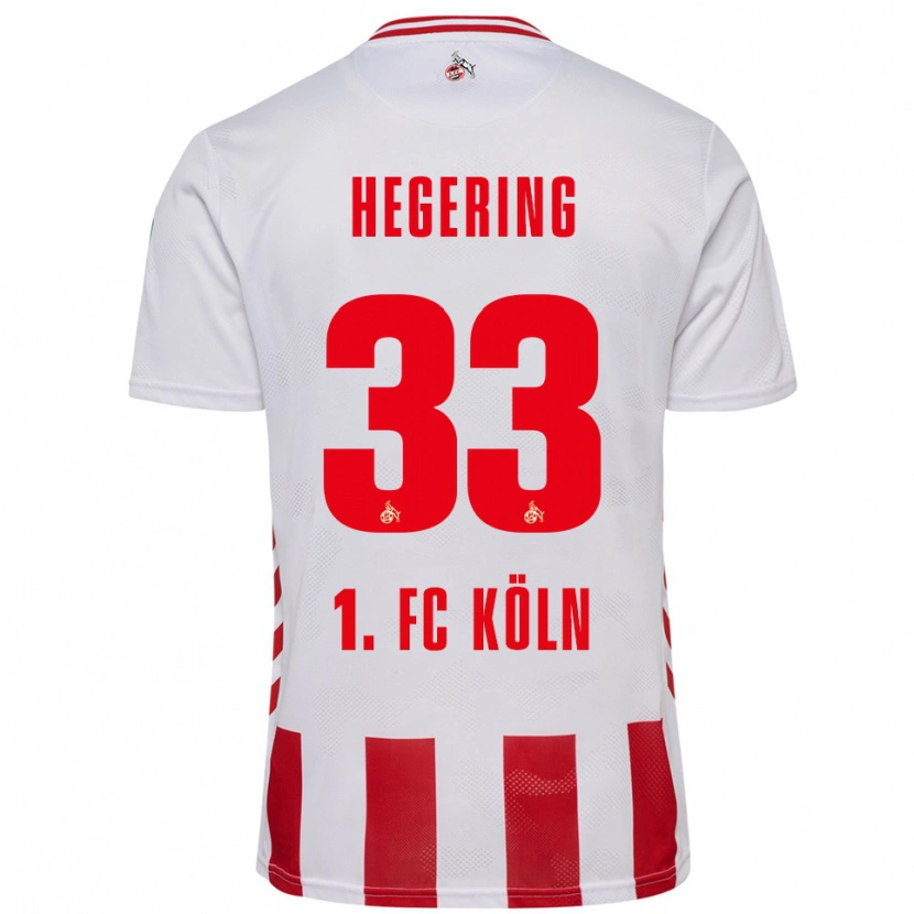 Danxen Enfant Maillot Marina Hegering #33 Blanc Rouge Tenues Domicile 2025/26 T-Shirt