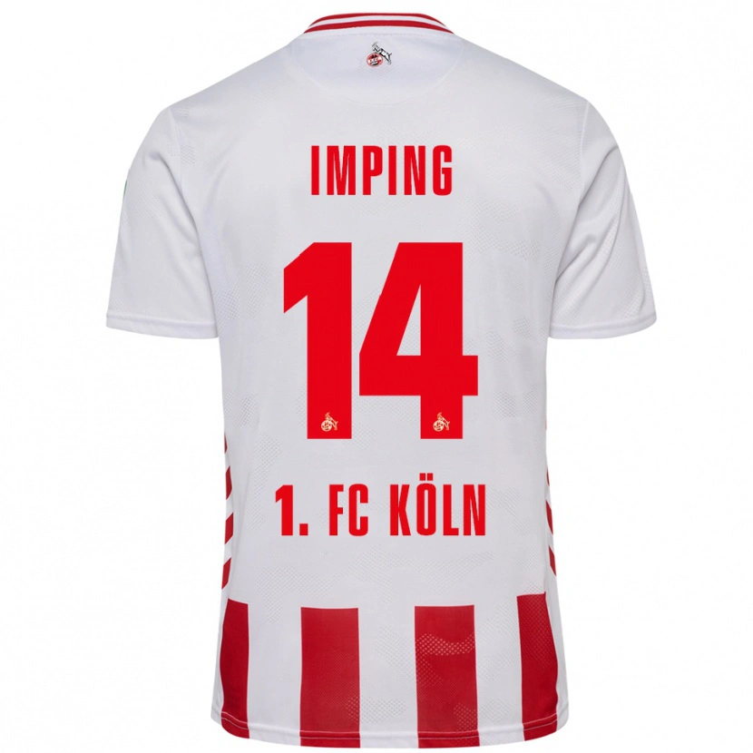 Danxen Enfant Maillot Carlotta Imping #14 Blanc Rouge Tenues Domicile 2025/26 T-Shirt