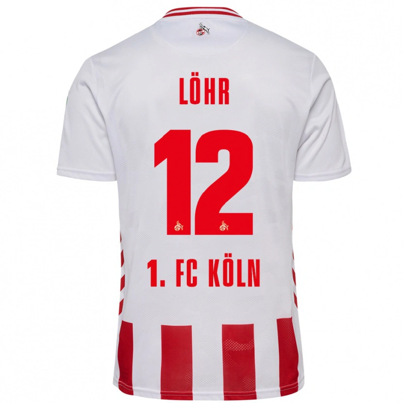 Danxen Enfant Maillot Max Löhr #12 Blanc Rouge Tenues Domicile 2025/26 T-Shirt