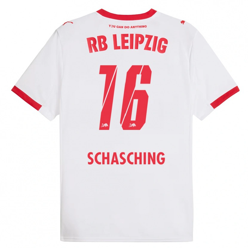 Danxen Enfant Maillot Annabel Schasching #16 Blanc Rouge Tenues Domicile 2025/26 T-Shirt