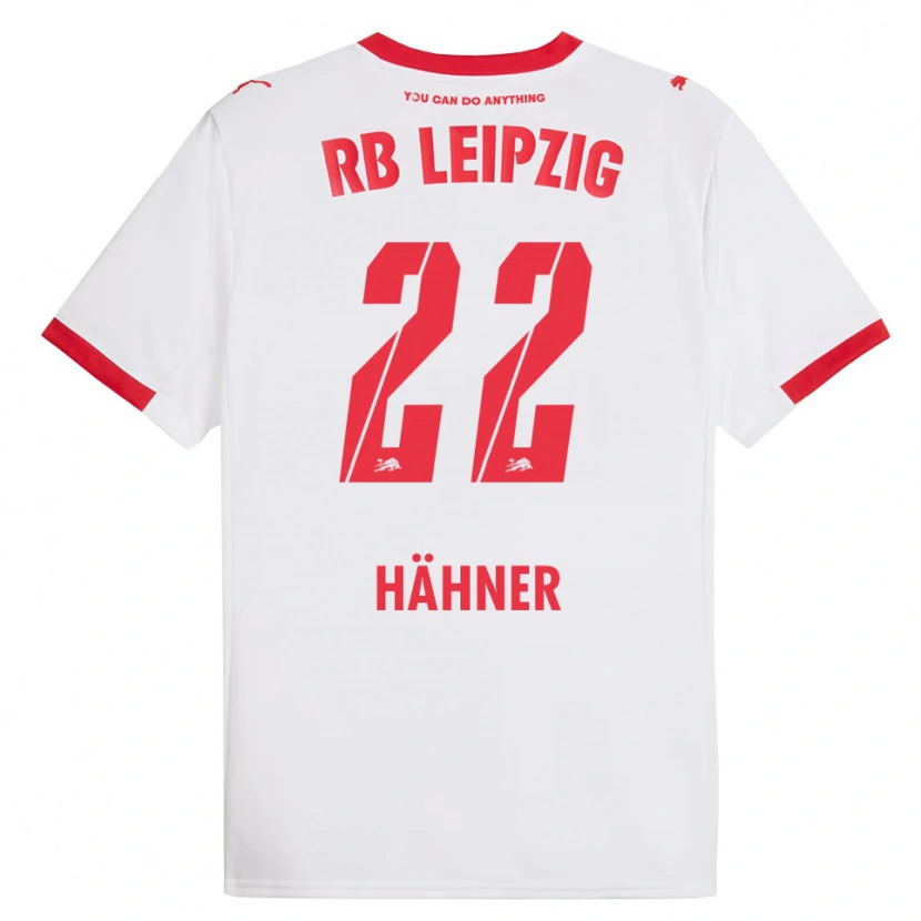 Danxen Enfant Maillot Elian Hähner #22 Blanc Rouge Tenues Domicile 2025/26 T-Shirt
