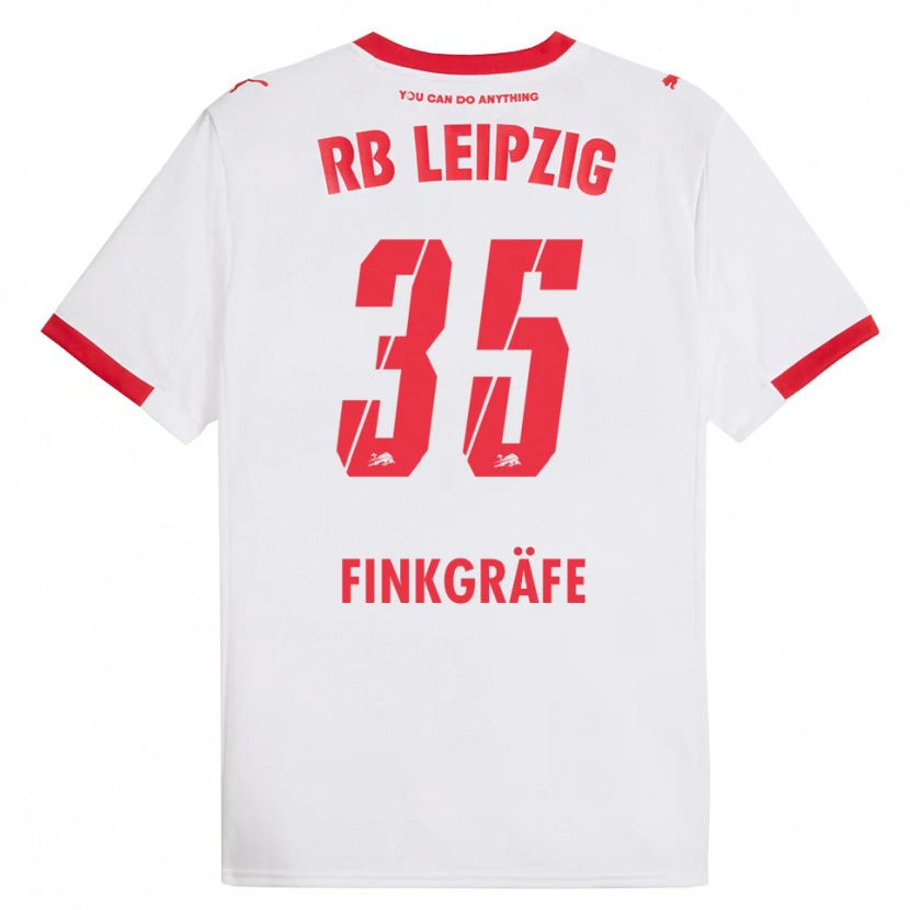 Danxen Enfant Maillot Max Finkgräfe #35 Blanc Rouge Tenues Domicile 2025/26 T-Shirt