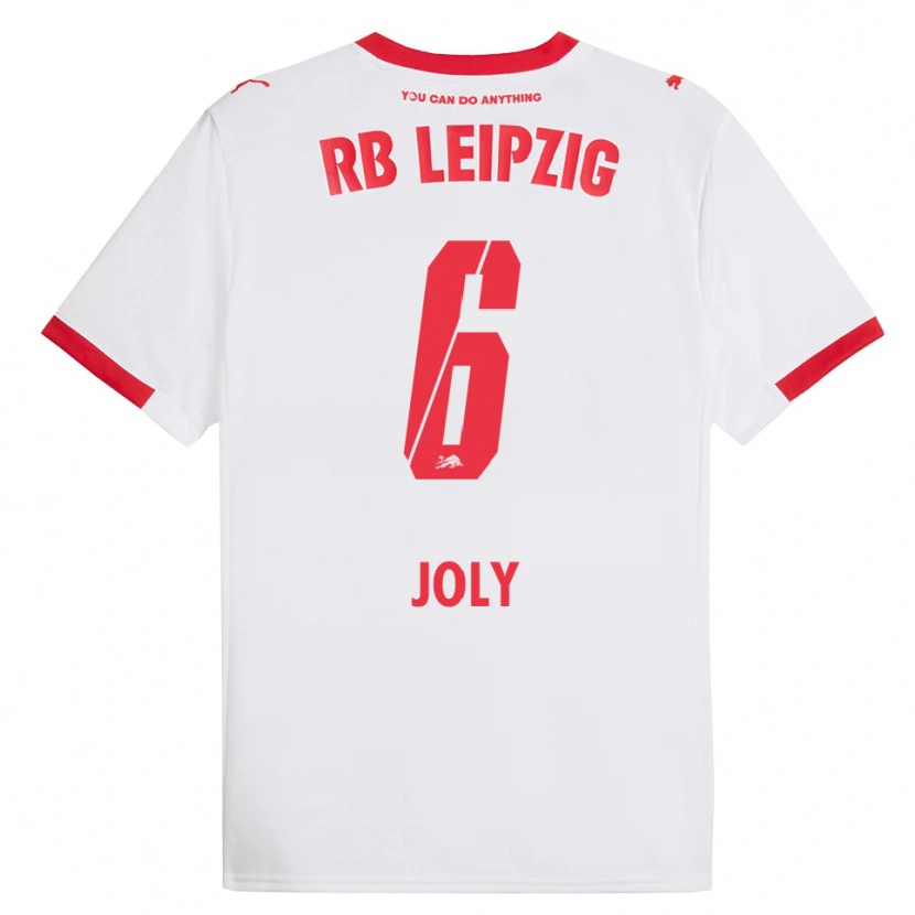 Danxen Enfant Maillot Lou-Ann Joly #6 Blanc Rouge Tenues Domicile 2025/26 T-Shirt