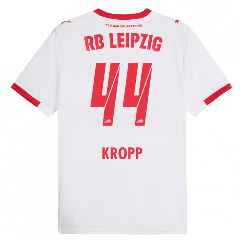 Danxen Enfant Maillot Mirja Kropp #44 Blanc Rouge Tenues Domicile 2025/26 T-Shirt