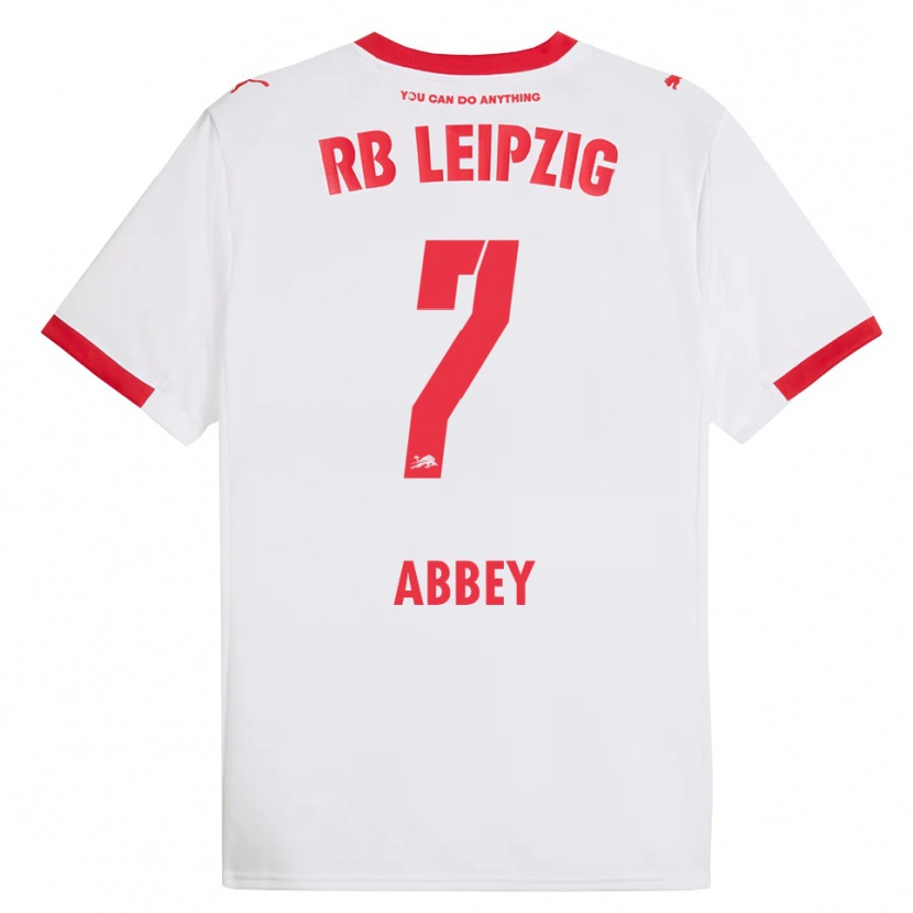 Danxen Enfant Maillot Manuel Abbey #7 Blanc Rouge Tenues Domicile 2025/26 T-Shirt