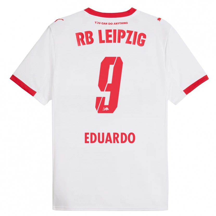 Danxen Enfant Maillot Yannick Eduardo #9 Blanc Rouge Tenues Domicile 2025/26 T-Shirt