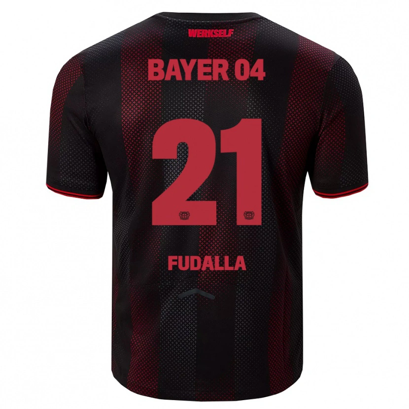 Danxen Enfant Maillot Vanessa Fudalla #21 Noir Rouge Tenues Domicile 2025/26 T-Shirt