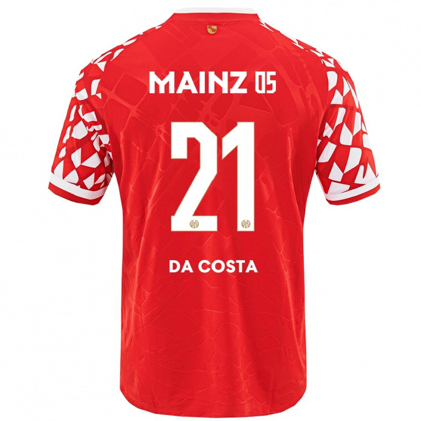 Danxen Enfant Maillot Danny Da Costa #21 Rouge Blanc Tenues Domicile 2025/26 T-Shirt
