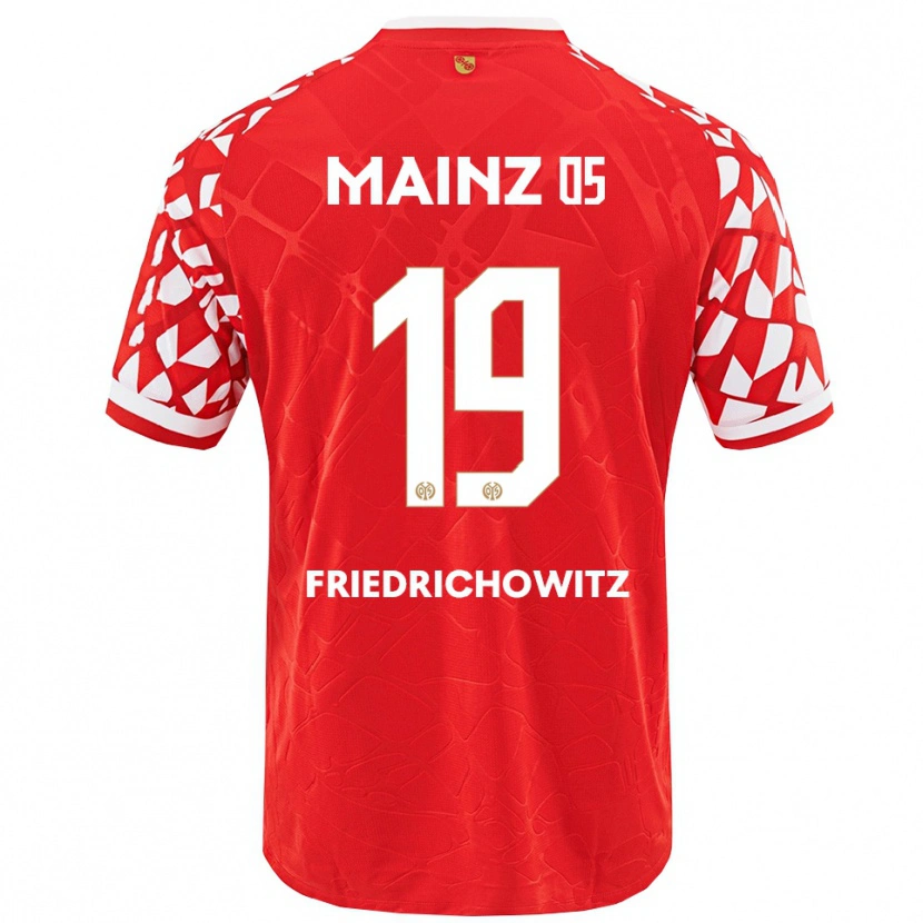 Danxen Enfant Maillot Anna Friedrichowitz #19 Rouge Blanc Tenues Domicile 2025/26 T-Shirt