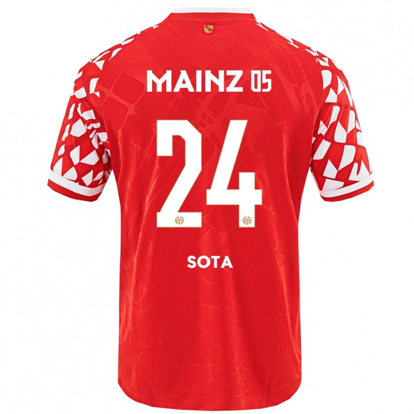 Danxen Enfant Maillot Sota Kawasaki #24 Rouge Blanc Tenues Domicile 2025/26 T-Shirt