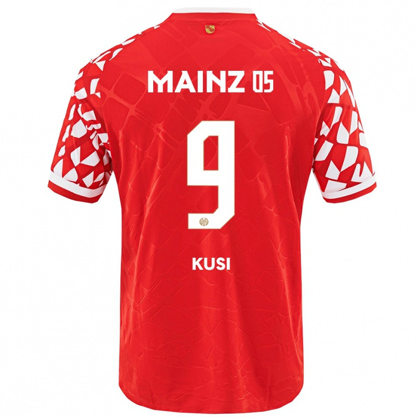 Danxen Enfant Maillot Jemain Kusi #9 Rouge Blanc Tenues Domicile 2025/26 T-Shirt
