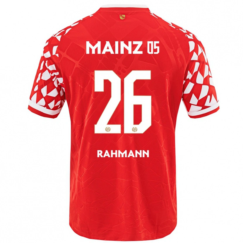 Danxen Enfant Maillot Luke Rahmann #26 Rouge Blanc Tenues Domicile 2025/26 T-Shirt
