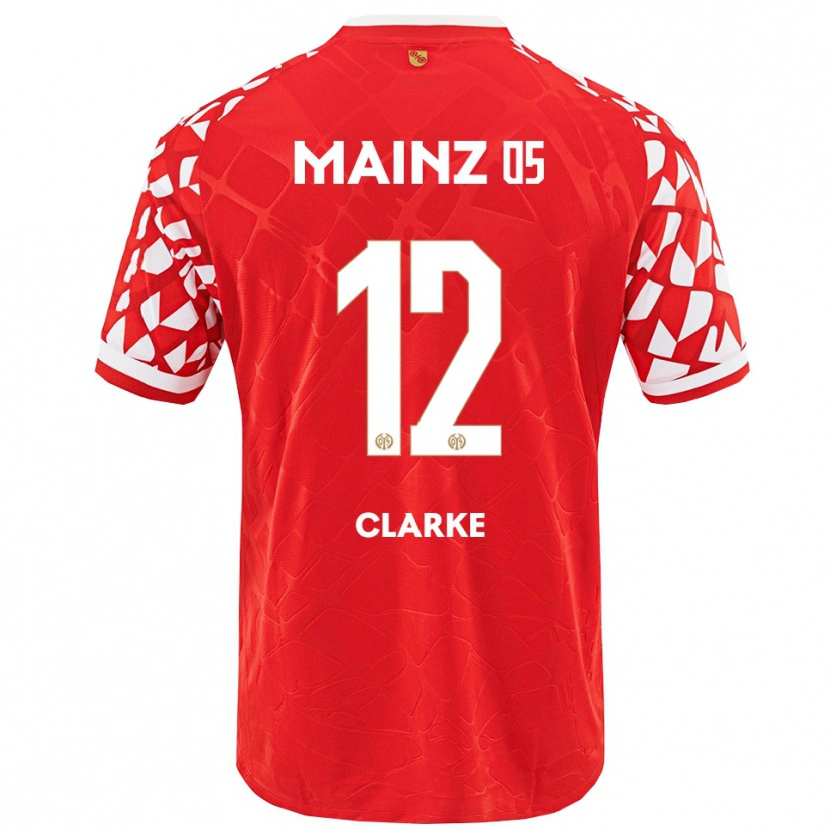 Danxen Enfant Maillot Sarah Clarke #12 Rouge Blanc Tenues Domicile 2025/26 T-Shirt