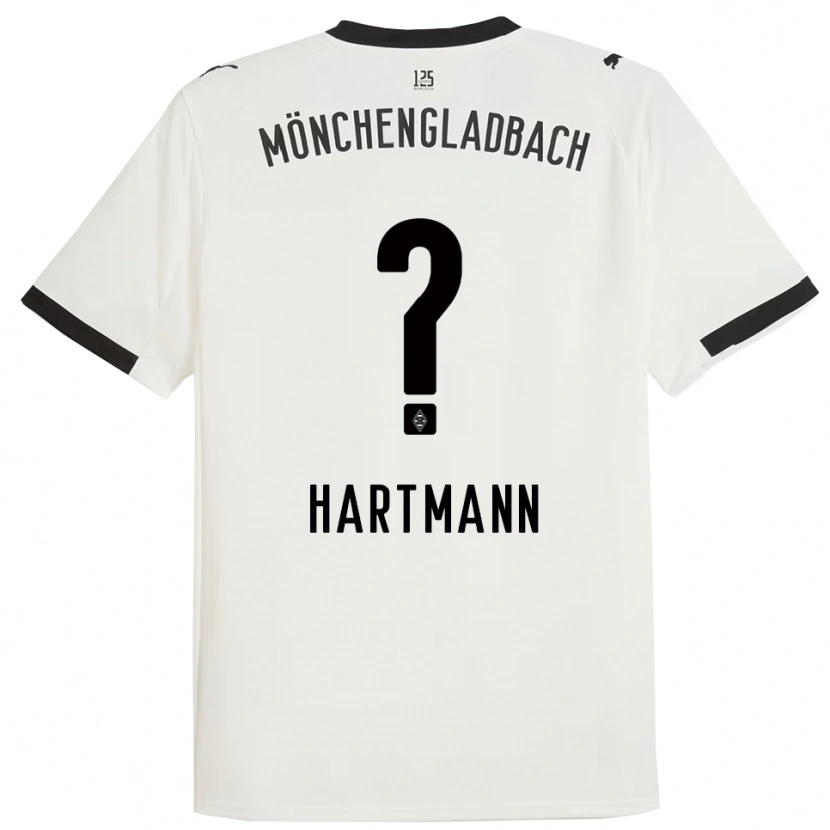 Danxen Enfant Maillot Miguel Hartmann #0 Blanc Noir Tenues Domicile 2025/26 T-Shirt